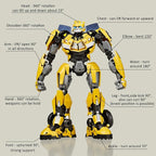 YOLOPARK Bumblebee Transformers Toy Rise of The Beasts Action Figure,Highly Articulated 6.5 Inch Transformer Toys for Boys Girls 8 Years Old and Up,No Converting Bumblebee Model Kit