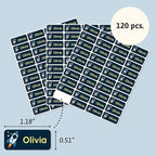 Personalized Name Labels for Kids (120) – Custom Waterproof & Durable Stickers for Clothing, Daycare, Office & School Supplies - Space