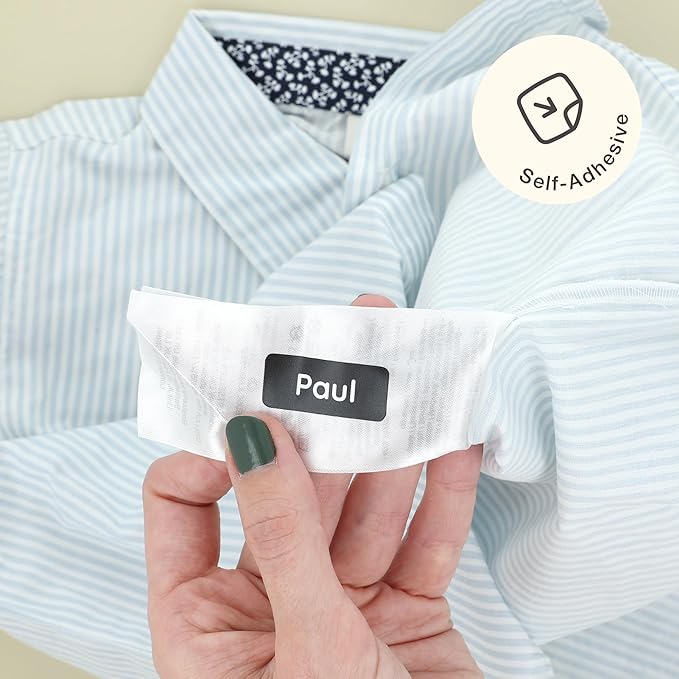 Personalized Name Labels for Kids (120) – Custom Waterproof & Durable Stickers for Clothing, Daycare, Office & School Supplies - Solid Color