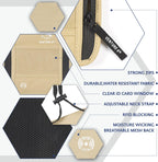 VENTURE 4TH Passport Holder Neck Wallet with RFID Blocking Nylon Lining - Hidden Neck Pouch for Travel (Beige)