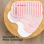 KeaBabies 4-Pack Baby Burp Cloths Baby Girl, Boy - Organic Cotton Burp Cloth, Extra Large, Absorbent, Soft Burping Cloths & Bibs Set for Babies, Newborn Burp Clothes, Thick Burp Rags (Blush)