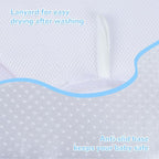 Premium Baby Bath Pad with Butterfly Flower - Ultra Soft & Quick Dry Bathtub Mat for Newborns, Anti-Slip Sink Cushion (Red-Blue)