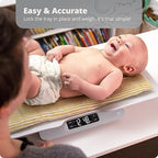 Greater Goods Digital Baby Scale with Tray – Accurate Infant & Toddler Weighing, Hold Function Helps with Baby Movement