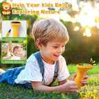 Microscope for Kids, Ahalfcit Microscope with 2'' Inch Screen -1000X Zoom Portable Camera, Birthday for 3 4 5 6 7 8 9 0 11 12 Years Old Kids,Science Educational Toys - Yellow