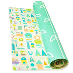 Baby Care Play Mat (Large, Sea Petals - Green) Original One-Piece Reversible Rollable Waterproof Play Mat for Infants, Babies, Toddler, and Kids