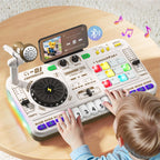 iPlay, iLearn Kids DJ Mixer Toy, Toddler Musical DJ Turntable W/Lights Sounds, Electronic Piano Instrument Playset W/Karaok Microphone, Birthday Party Gift for 3 4 5 6 Years Old Boys Girls Children