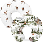 Nursing Pillow Covers 2 Pack, Breastfeeding Pillow Slipcovers Soft and Stretchy, Nursing Covers for Baby Girls Boys Newborn