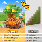 100pcs Magnetic Blocks - Build Mine Magnet World Game Adventure Set STEM Building Toys for Kids 3+ Years Old 1” Magnetic Cubes for Boys Toddler Boy Gifts Toys for Ages 3-5 5-7 8-12