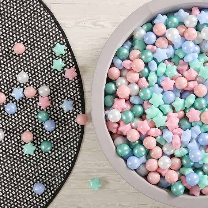 GOGOSO 100 Non-Toxic Play Balls for Kids - Soft, Crush-Proof, and BPA-Free Pit Balls in Fun Colors for Indoor/Outdoor Playtime