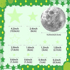 965 PCS Glow in The Dark Stars and Moon for Ceiling, Luminous Stars and Planet Wall Decals, Kids Room Decor, Glowing Galaxy Wall Stickers for Nursery Decorations (Green)