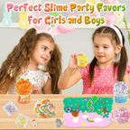 LAWOHO Butter Slime Kit Easter Basket Stuffers - 6 Prefilled Easter Eggs with Butter Slime & Cute Slimes Add-ins, Soft & Non Stick Fluffy Slimes for Birthday Party Favors for Girls & Boys Egg Fillers