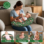 Nursing Pillow, Breastfeeding Pillow with Removable Cover, Ergonomic Breast Feeding Pillow, Baby Feeding Support Cushion for Mom Easier Breastfeeding- Original Size/Christmas