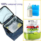 Breastmilk Cooler Bag with Ice Pack Fits 4 Bottles Up to 9 Ounce - Insulated Baby Bottle Cooler for Nursing Moms on the Go with Strap