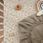 lulumoon Mini Crib Sheets Muslin: Soft Cotton Fitted Mini Crib Mattress Sheets for Boys and Girls 2Pack