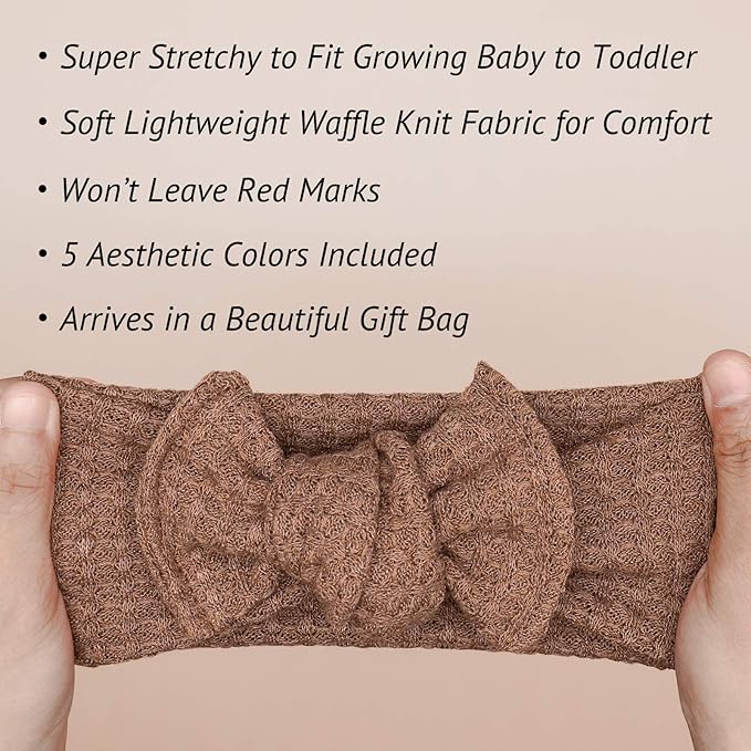 Baby Girls Headbands with Bows Infant Toddler Headwrap Hair Accessories