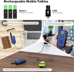 Walkie Talkies for Adults- WokTok Long Range Two Way Radio for Camping Hiking Hand Held Hiking Accessories Camping Gear Xmas Birthday Gift for Kids,SOS Siren,NOAA Weather Alert,3 Radios