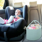 COMSE Baby Diaper Caddy Organizer, Car Caddy, Diaper Change Organizer, Gift Baskets Empty, Portable Tote Bag with Divider, Baby Shower Gifts Newborn Essentials Registry Must Have, Light Green