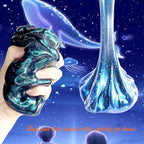 Galaxy Glitter Galaxy Slime Kit, Dark Blue Galaxy Slime of All Shapes and Textures, Spacecraft Charm Includes Slime Kit Party Gifts.