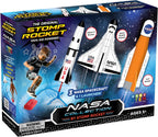 Stomp Rocket Space Collection Rocket Launcher for Kids, 3 NASA Rockets - Backyard & Outdoor Fun Toy Gift for Boys & Girls - STEM Soft Foam Blaster Set Soars Up to 100 Feet - Ages 5 & Up