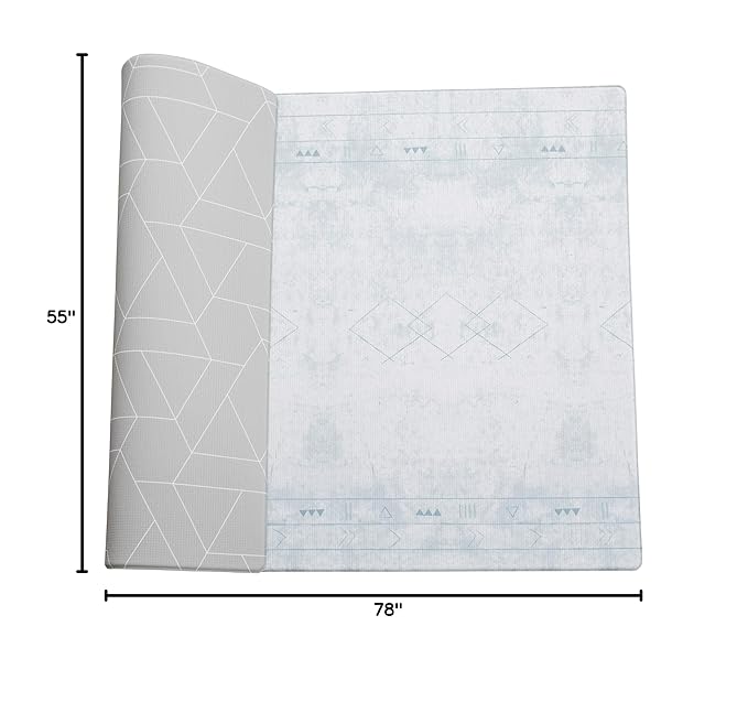 LITTLE Bot Ofie mat, Baby Play mat (Oracle + Zen line, Large)