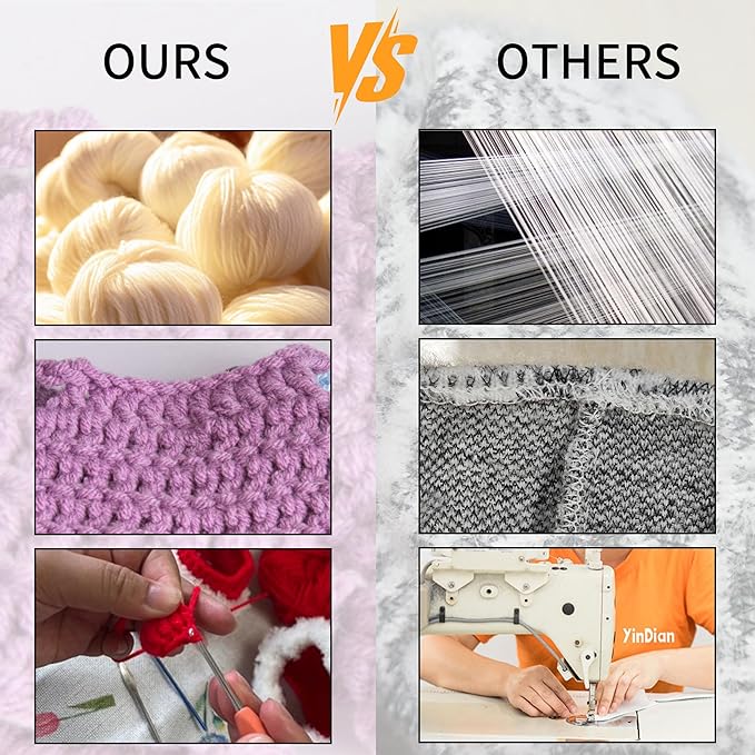 17cm Doll Clothes - Pure Handmade 17cm Doll Accessories with Crocheted Overalls, Heart Bag and Hat