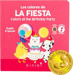 Binibi Spanish Musical Book Colors at The Birthday Party | Spanish Learning for Kids | Bilingual Children's Book | Bilingual Book for Babies & Toddlers 1-3 | Libro en español para bebés