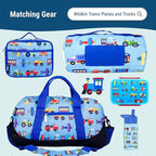 Wildkin 12-inch Kids Backpack – Padded, Adjustable, Ideal for Daycare & Travel - Trains, Planes, and Trucks