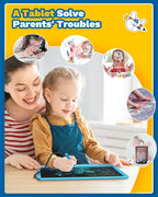 TEKFUN Large Screen 12inch LCD Writing Tablet with Anti-Lost Stylus, Erasable Doodle Board No Mess Drawing Pad, Car Trip Travel Toys for Kids, Birthday Gift for 3 4 5 6 7 Girls Boys