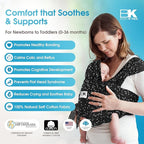 Small-Petite Original Baby K'tan Baby Carrier: #1 Easy Pre-Wrapped, Soft, Slip-On, No Rings, No Buckles | 5 in 1 Baby Sling Gift | Infant Wrap for Newborn to Toddler up to 35lb Women 2-4, Men up to 36