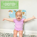 Hadley Designs Potty Training Chart for Toddlers Boys -10 Sticker Potty Chart for Toddlers Girls, 8.5x11" Potty Training Sticker Charts for Toilet Success, Rainbow Toddler Reward Chart for Kids