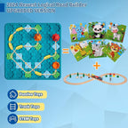 Kids Board Games Learning Toys, STEM Educational Logic Kits with 200+ Challenges & 4 Difficulty Levels, Brain Puzzles Maze Games for Boys Girls Ages 3-10 Birthday Gifts