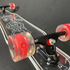 Clear Longboard Skateboard - Transparent Acrylic Long Boards with Light-Up LED Wheels for Smooth Rides - Ride The Streets in Style with Longboard Built for Beginners & Pros Alike