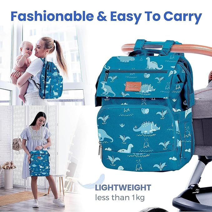 PILLANI Baby Diaper Bag Backpack - Large Bag for Boys & Girls, Waterproof Diaper Backpack - Travel Diaper Bags w/Changing Pad, Baby Registry Search & Shower Gifts - Essentials Must Haves Newborn Stuff