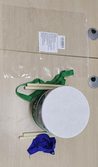 Boao 2 Pcs Kids Drum Set, 8 Inch Toddler Drum Wooden Toy with Adjustable Strap and 4 Drumsticks, Educational Sensory Musical Instrument for Toddlers Kid Baby Boys Girls Gift (Dinosaur)