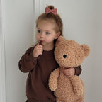 Fancy Clouds Baby Toddler Little Girls Hair Ties with 2" Linen Bows, 20 pcs No Damage Elastic Nylon Ponytail Holders Scrunchies for girls, Small Hair Accessories for Kids Thick or Thin Hair