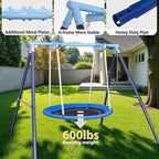 50-Inch Saucer Swing for Kids & Adults - Heavy-Duty 600 lbs Capacity, Indoor & Outdoor Use, Easy Assembly, for Outdoor Fun & Autism Relaxation