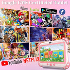 Kids Tablet 7 inch Tablet for Kids Wifi Kids Tablets 32G Android 10 Dual Camera Educational Games Parental Control, Toddler Tablet with Kids Software Pre-Installed Kid-Proof YouTube Netflix (Pink)