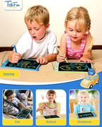 TEKFUN 2 Pack LCD Writing Tablet with Pen Cord, 8.5in Erasable Doodle Board Mess Free Drawing Pad for Kids, Car Trip Educational Toys Birthday for 3 4 5 6 7 Girls Boys (Blue*Green)