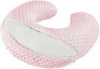 Nursing Pillow for Bottle and Breastfeeding, Ergonomic Comfort Nursing Essentials for Mom and Baby, Feeding Support Pillow with Removable Cover, Easier and Healthier Nursing (Pink)