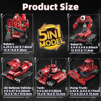 STEM Robot Toys for Kids Ages 8-14, 5-in-1 Remote Control and APP Programmable Robot Toys - 495 Pcs DIY Building Science Educational Kit, Building Block Birthday Present for Teen Boys Girls