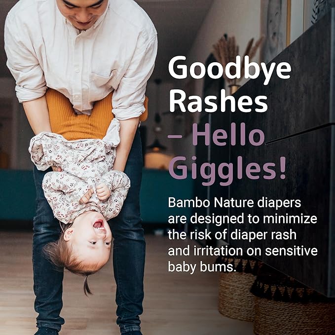 Bambo Nature Hypoallergenic Baby Diapers, Eco-Labelled Sustainable Diapers, Enhanced Leakage Protection, Totally Chlorine-free, Skin Friendly, and Super Absorbent - Size 2 (192 Count)