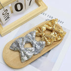 Gold Sequins Hair Bows for Girls Alligator Clips Hair Glitter Handmade Bows Hair Clip Toddler Teens Hair Accessories Gift for All Hair Types