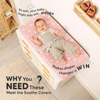 2-Pack Organic Changing Pad Covers for Girl, Boy, Neutral - 100% Cotton Changing Table Pad Cover, Soft Baby Nursery Diaper Changing Pad Sheets,Contour Changing Pads Liners,Change Pad Cover (Dreamland)