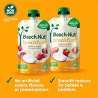 Beech-Nut Toddler Food Breakfast Pouches Variety Pack, NEW Breakfast Favorites Fruit & Yogurt Purees Variety Pack, 3.5 oz (18 Pack)