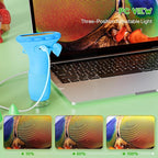 Kids Microscope, Pocket Portable Microscope with 2'' Inch Screen - Powerful Magnification Mini Microscopes Magnifying Glass with Lights, Ideal Christmas Birthday Gifts for Age 3-12 Boys - Blue