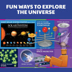 4M - STEAM Space Exploration - Build & Paint Solar System Planetarium Model, Assemble Space Toys Projector with Slides, Includes Glow Stars & Poster - Educational Science Planet Toys Kit, Kids Ages 5+