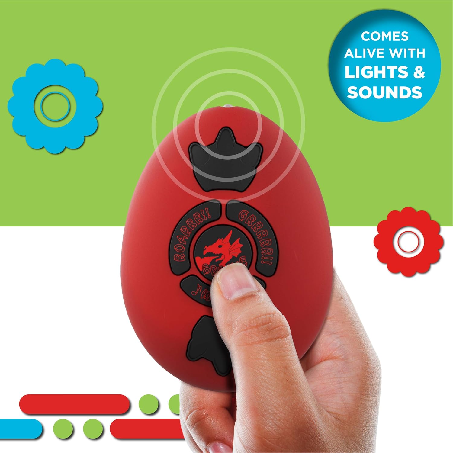 Discovery Kids RC Dragon Smoke, Large Dinosaur Toy w/Actual Smoke Breath, Wing-Flapping, Roaring, Light-Up, Realistic Sound, Easy to Use Remote Control, Fire Mist, Fun Robot Birthday