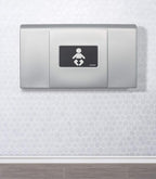 Foundations Ultra Horizontal Wall Mounted Baby Diaper Changing Station, Oversized Changing Surface, Plastic with Stainless Steel Hinge, Safety Strap - Metallic (200-EH-04)