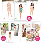 Sticker Dress Up Summer Holiday Theme - Sticker Activity Book for Kids. Learn Girls Fashion Design with Stickers and Guides for Kids 5 and Up. Dress Up Games