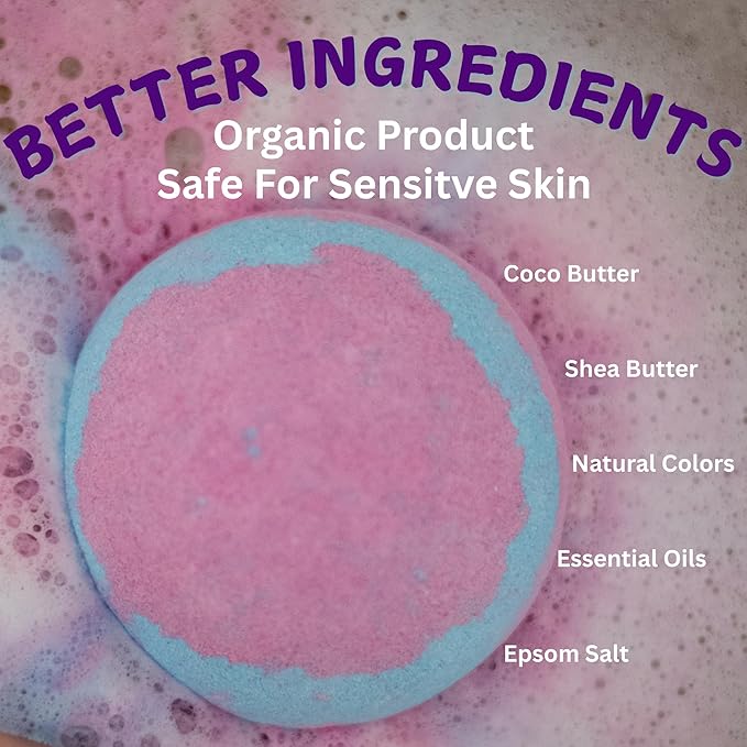 EvolutionUSA 1pc Space Bath Bomb for Boys & Girls, Planet Bath Ball with Toy Hidden Inside, Organic Hypoallerganic Childrens Bathbomb, Cosmic Fun Space Surprise, Gift Set Birthday, Christmas, Easter